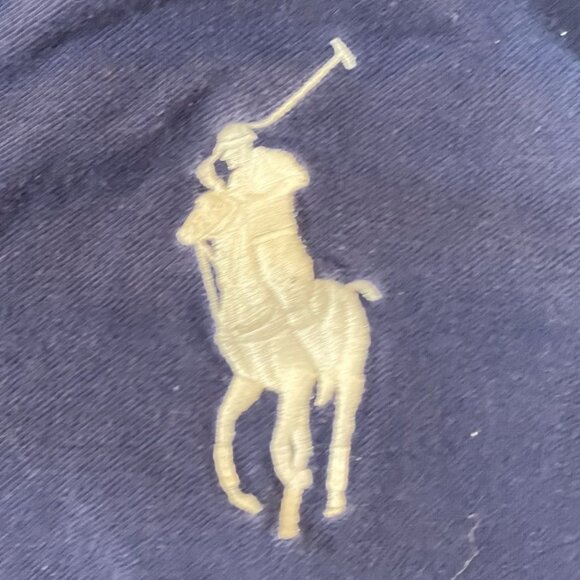 Polo Ralph Lauren Mens Polo Shirt Large Short Sleeve Custom Fit Casual Navy - Picture 6 of 14